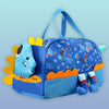 Blue 3D Dino Legs Theme Duffle Bag