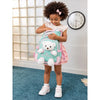 Green & White Teddy Tiny Toddlers Backpack with Removable Soft Toy for nursery and Playgroup