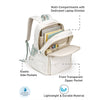 Ivory Bow Multi-Pocket School Backpack