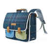 Blue Scottish Plaid Checks Rectangle Style Backpack