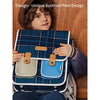 Blue Scottish Plaid Checks Rectangle Style Backpack