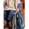 Blue Scottish Plaid Checks Rectangle Style Backpack