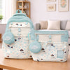 Mint Dog Print 2 Pcs Combo Set - Matching Backpack & Tote Bag with Detachable Pouch