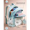 Mint Dog Print 2 Pcs Combo Set - Matching Backpack & Tote Bag with Detachable Pouch