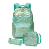 3Pcs Shiny Mint Star Matching Backpack, Lunch Bag & Stationery Pouch