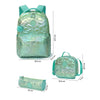 3Pcs Shiny Mint Star Matching Backpack, Lunch Bag & Stationery Pouch