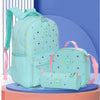 3Pcs Mint Mini Heart Matching Backpack, Lunch Bag & Stationery Pouch