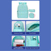 3Pcs Mint Mini Heart Matching Backpack, Lunch Bag & Stationery Pouch