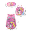 3Pcs Moonlit Unicorn Matching Backpack, Lunch Bag & Stationery Pouch
