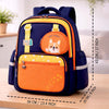 Navy Blue & Orange Fox School Backpack with Detachable Pouch