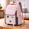 Pink & Grey Badge styled School Backpack