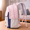 Pink & Grey Badge styled School Backpack