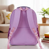 Pastel Purple & Pink Color-Block with Character Pouch School Backpack