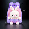 Purple & Pink Bunny Tiny Toddlers Backpack with Removable Soft Toy for nursery and Playgroup