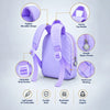 Purple & Pink Reindeer Tiny Toddlers Backpack with Removable Soft Toy for nursery and Playgroup