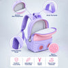 Purple & Pink Reindeer Tiny Toddlers Backpack with Removable Soft Toy for nursery and Playgroup