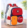 Red & Orange 3 Different Pocket Style Backpack