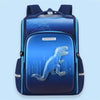 Shimmer Geometric Blue Dino School Backpack