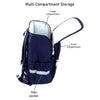 Shimmer Geometric Blue Dino School Backpack