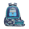 2Pcs Monster Truck School Backpack & Matching Lunchbag