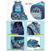 2Pcs Monster Truck School Backpack & Matching Lunchbag