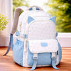 White & Blue Star Print, Ear Detailed School Backpack
