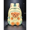 Yellow & Brown Teddy Tiny Toddlers Backpack with Removable Soft Toy for nursery and Playgroup