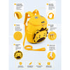 Yellow 3D Lion Face Soft Neoprene Backpack for Toddlers & Kids, 3yrs - 5yrs