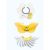 3Pcs Set, Duck Print Premium Adjustable Button Closure & Wide Shoulder Size Bibs