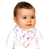 3Pcs Set Of Flamingo Print Premium Adjustable Snap Button Closure Bibs