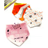3Pcs Set Of Pink Crown Premium Adjustable Snap Button Closure Bibs