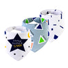 3Pcs Set Of Superstar Print Premium Adjustable Snap Button Closure Bibs