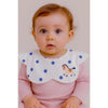 3Pcs Set , Ted Duck Print Premium Adjustable Button Closure & Wide Shoulder Size Bibs