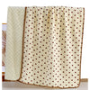 Brown Hearts 2Pcs Super Soft Breathable Pure Muslin Cotton Blanket & Pillow Set