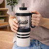 Black White 4 in 1 Water Bottle , infuser & mini snack box | 1000ml