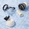 Black White 4 in 1 Water Bottle , infuser & mini snack box | 1000ml