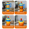 Blue Orange 4 in 1 Water Bottle , infuser & mini snack box | 1000ml