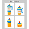 Blue Orange 4 in 1 Water Bottle , infuser & mini snack box | 1000ml