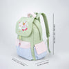 Green Gingham Girl Star Backpack with Keychain for Kids & Teens