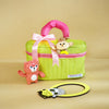 13 Pcs Pink Monkey Soft Satin Pouch Newborn Gift Box