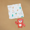 13 Pcs Pink Monkey Soft Satin Pouch Newborn Gift Box