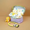 13 Pcs Purple Monkey Soft Satin Pouch Newborn Gift Box