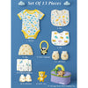 13 Pcs Purple Monkey Soft Satin Pouch Newborn Gift Box