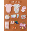 22Pcs Super Cute Pink Home Newborn Gift Box