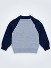Grey & Navy Blue Puppy Winter Cardigan Sweater for Kids