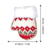 6 Pcs Red Knitted Snowflakes Themed Christmas Tree Ornaments