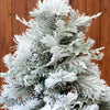 4.9 feet Flat Long Snowy Leaves Xmas Tree, 150 Cms with 400 Branch Tips