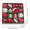 16 Pcs Red, Green, White Gift Boxes, Candy Gifts Themed Christmas Balls Tree Hanging