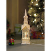 Single Tower Church With Holy Family Decor With Musical Glitter Water, Rotation & Light