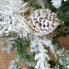 6.8 feet Heavy Frosty Long Snowy Leaves Xmas Tree, 210 Cms with 900 Branch Tips
